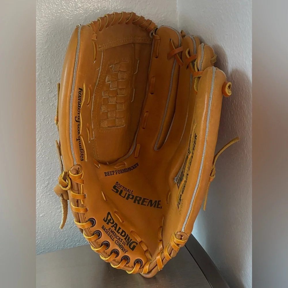 PAIR OF SPALDING-WILSON LEATHER SOFTBALL GLOVES